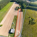 Działki nr 134/2 i 135/2 w Ludwikowie – granice nieruchomości na zdjęciu z drona