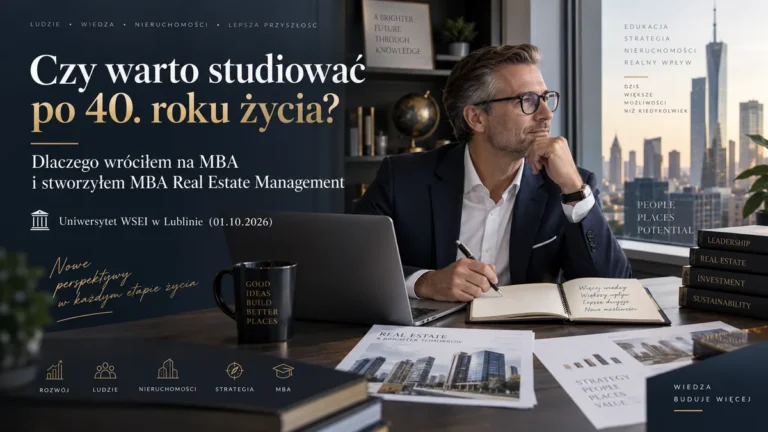 Czy warto studiować MBA po 40. roku życia – Real Estate Management